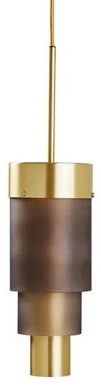 Κρεμαστό Φωτιστικό Οροφής LED 16W Dimmable Γυαλί Χρυσό Μέταλλο A-spire Ebb&amp;Flow-LA102007-Φιμέ/Smoke LA102007
