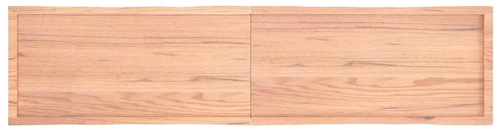 vidaXL Επιφ Τραπεζιού Αν Καφέ 220x50x(2-6)εκ.Ακατέργ. Μασίφ Ξύλο Δρυός