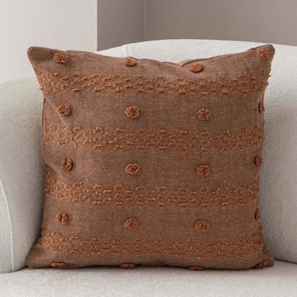 Μαξιλαροθήκη Διακοσμητική Tuffet 881PCR1622 Brown Aberto Design 43X43 Πολυέστερ