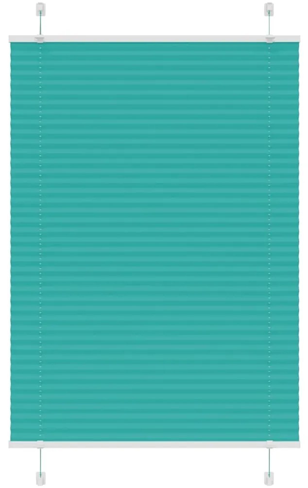vidaXL Πλισέ περσίδα πετρόλ πράσινο 90x150 cm Πλάτος υφάσματος 89,4 cm