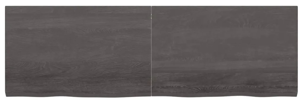 vidaXL Ράφι Τοίχου Σκούρο Καφέ 160x50x(2-4) εκ. Επεξ. Μασίφ Ξύλο Δρυός