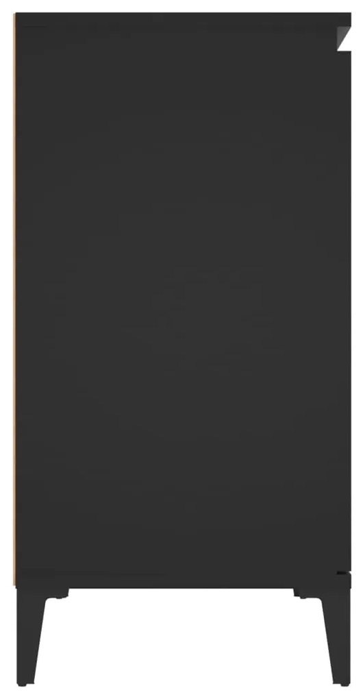 vidaXL Ντουλάπι Αποθήκευσης Μαύρο 104 x 35 x 70 εκ. από Μοριοσανίδα