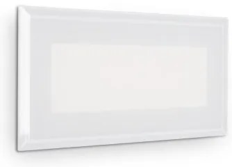 Απλίκα Φωτιστικό Τοίχου LED 8W Λευκό ΙΡ65 Indio 255804 Ideal Lux 255804