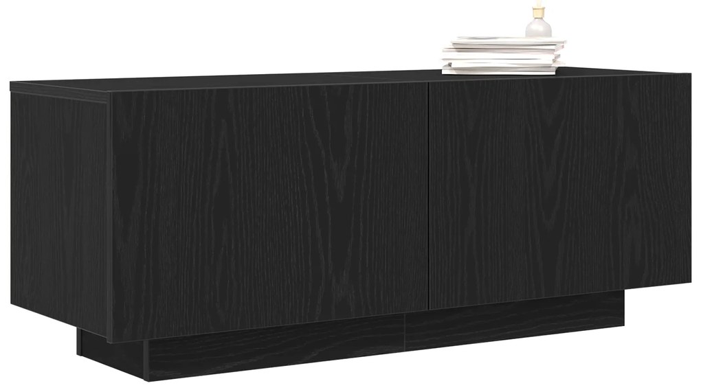 vidaXL Ντουλάπα τηλεόρασης Μαύρη Δρυς 100x35x40 εκ. από Ξύλο