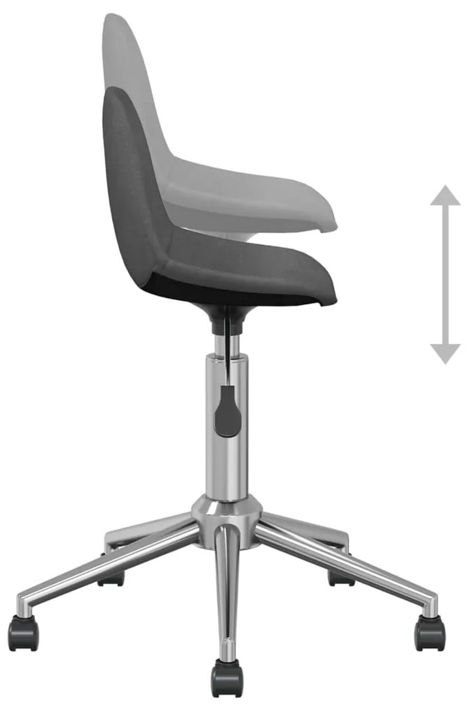 vidaXL 3086063  Swivel Dining Chairs 6 pcs Dark Grey Fabric (3x333466)
