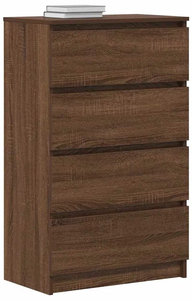 vidaXL Συρταριέρα Καφέ Δρυς 60 x 35 x 98,5 εκ. από Επεξεργασμένο Ξύλο