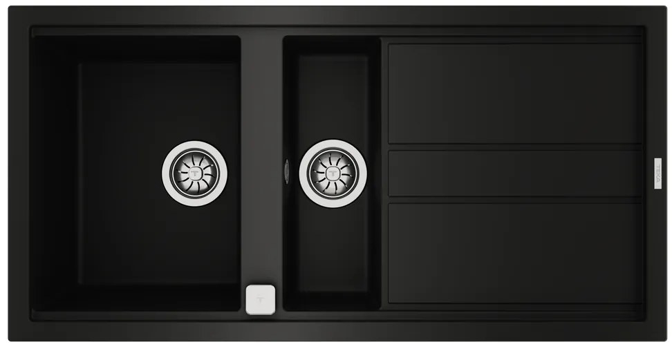 TEKA NOVA 60 B-TG 1 1/2B 1D Ένθετος Γρανιτένιος νεροχύτης Μαύρος Μ100xΠ51εκ