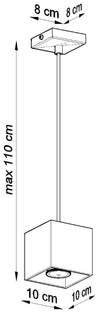 Sollux Κρεμαστό φωτιστικό Quad 1,αλουμίνιο,1xGU10/40w