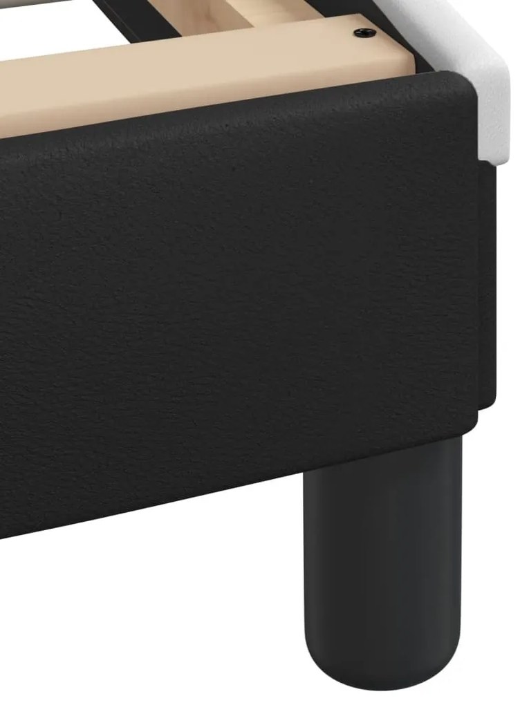 vidaXL Κρεβάτι με Στρώμα Μαύρο/Λευκό 180x200 εκ. από Συνθετικό δέρμα