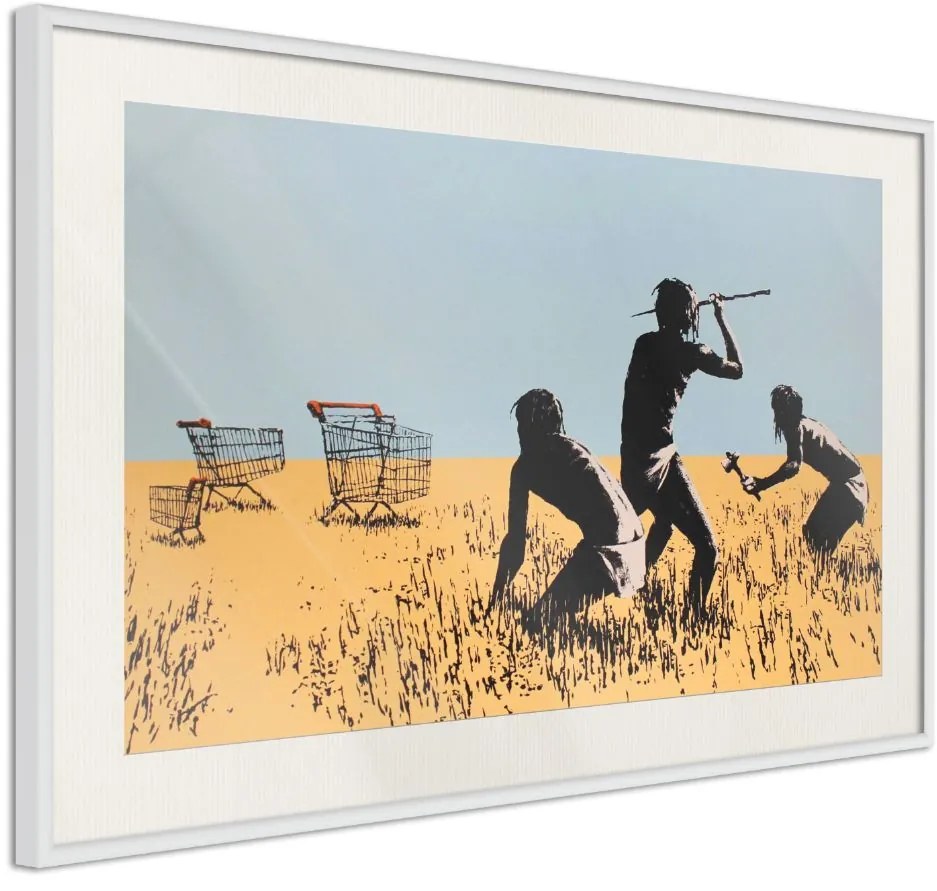 Αφίσα - Banksy: Trolley Hunters - 30x20 - Χρυσό - Με πασπαρτού