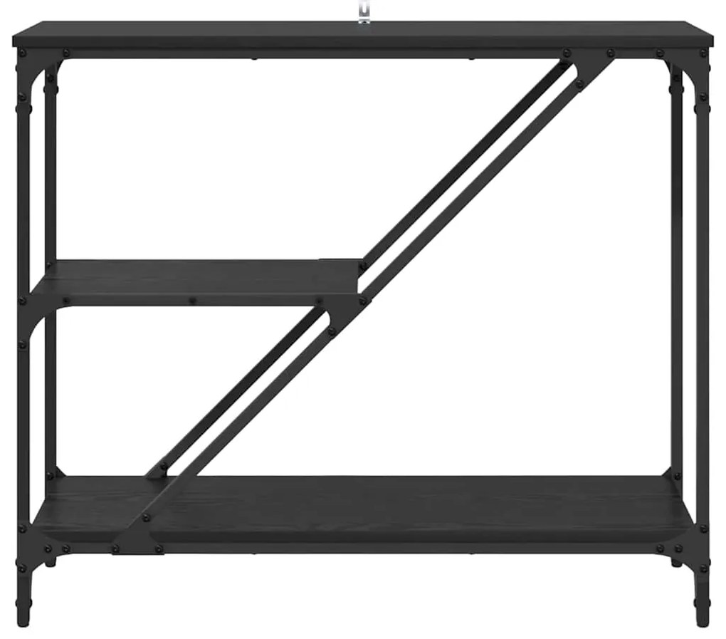 vidaXL Τραπέζι κονσόλας Μαύρη Οξυά 88,5 x 30 x 75 εκ.