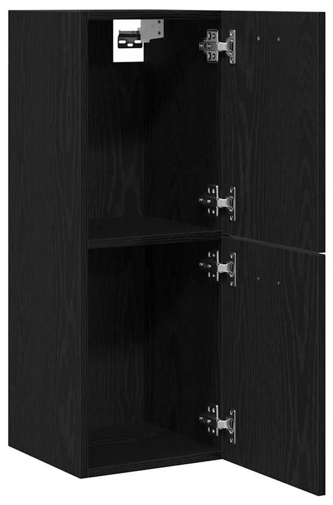 vidaXL Ντουλάπι Μπάνιου Μαύρη Οξυά 30 x 30 x 80 cm Επεξεργασμένο ξύλο
