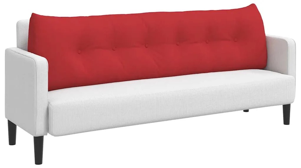 vidaXL Μαξιλάρι Πλάτης Κόκκινο 180 x 24 x 50 εκ ύφασμα