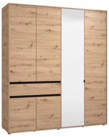 ΝΤΟΥΛΑΠΑ CORBETT 4K1F1O h211 ARTISAN OAK/ΜΑΥΡΟ ΜΑΤ ΧΡΩΜΑ 183x55x211εκ 11014284