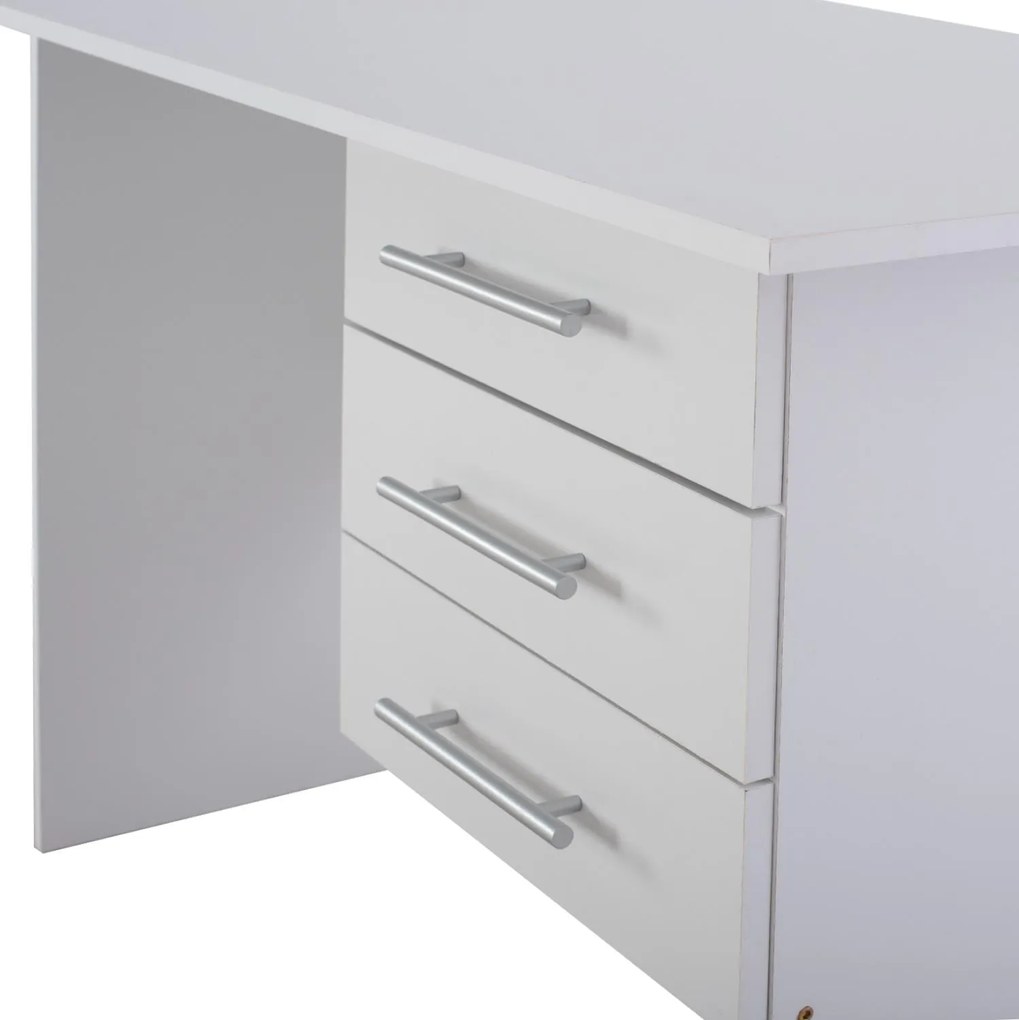 Γραφείο Ensley με 3 συρτάρια C2029.05 Λευκό 120x60x76 εκ. 120x60x76 εκ.