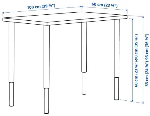 LINNMON/OLOV γραφείο, 100x60 cm 394.161.16