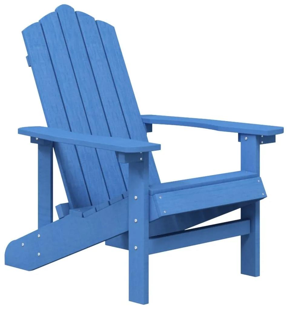 Καρέκλα Κήπου Adirondack Γαλάζια από HDPE με Τραπεζάκι - Μπλε