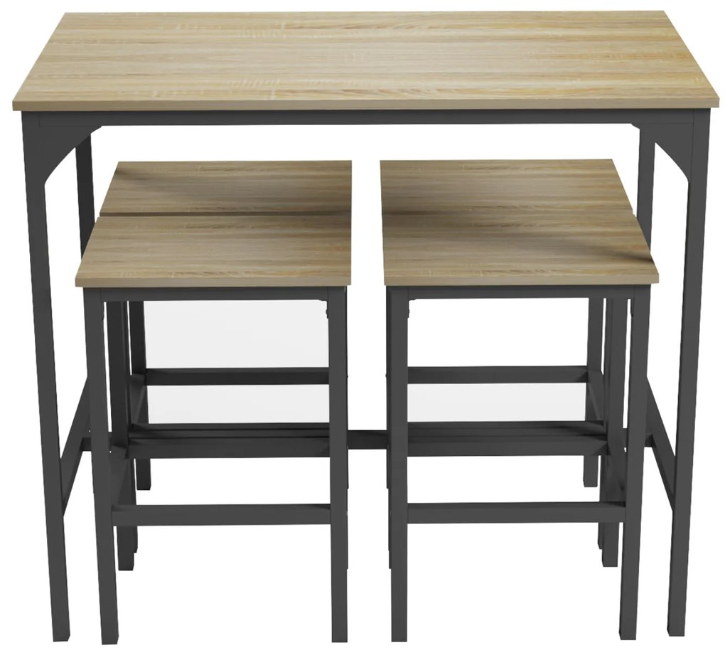 ΣΕΤ ΤΡΑΠΕΖΑΡΙΑ ΜΠΑΡ 5ΤΜΧ BOXY HM9882.01 ΜΑΥΡΟ ΜΕΤΑΛΛΟ-ΜΕΛΑΜΙΝΗ ΣΕ SONAMA