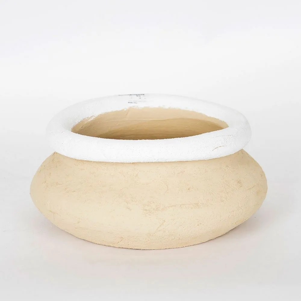 Κασπώ 752-18036 26x26x11,5cm Beige-White Estheti Home Τσιμέντο