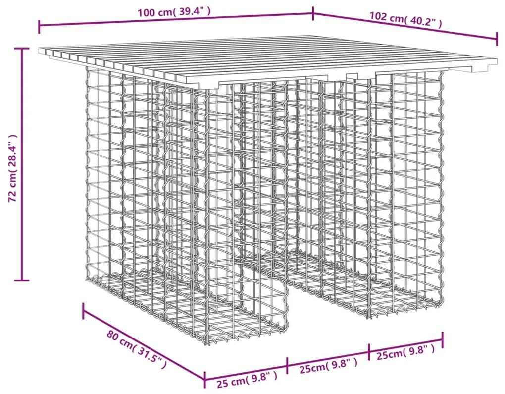 ΠΑΓΚΑΚΙ ΚΗΠΟΥ ΣΥΡΜΑΤΟΚΙΒΩΤΙΟ 100X102X72 ΕΚ. ΜΑΣΙΦ ΞΥΛΟ ΠΕΥΚΟΥ 834371