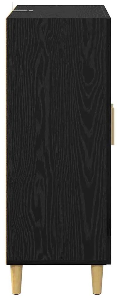 vidaXL Πλαϊνό γραφείο Μαύρη Οξυά 69,5 x 34 x 90 εκ. Επεξεργασμένο ξύλο