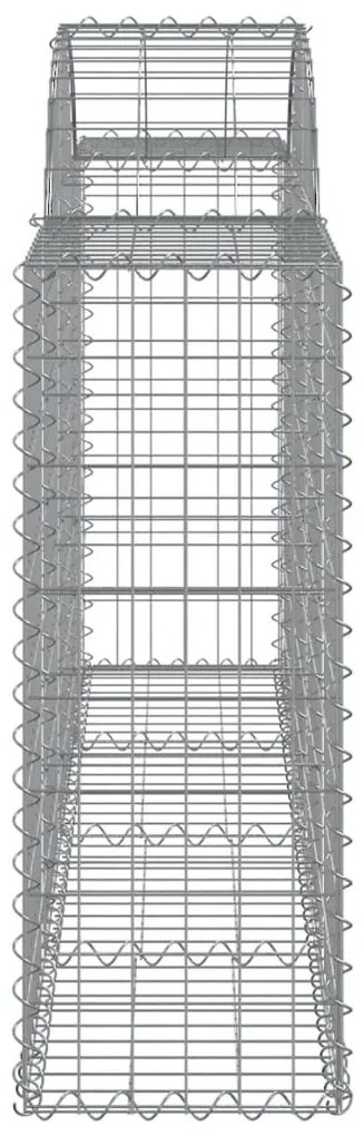 vidaXL Συρματοκιβώτια Τοξωτά 10 τεμ. 200x30x80/100 εκ. Γαλβαν. Ατσάλι