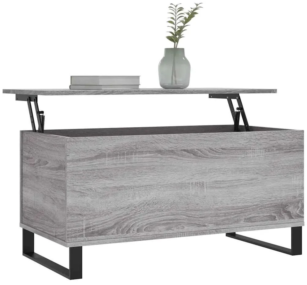 vidaXL Τραπεζάκι Σαλονιού Γκρι Sonoma 90x44,5x45 εκ.Επεξεργασμένο Ξύλο