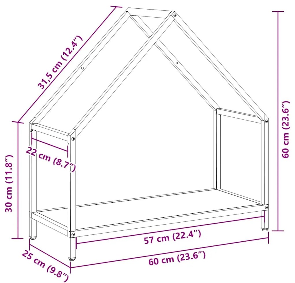 ΡΑΦΙ ΓΙΑ ΚΑΥΣΟΞΥΛΑ ΜΑΥΡΟ 60X25X60 CM ΑΤΣΑΛΙ ΨΥΧΡΗΣ ΕΛΑΣΗΣ 864303