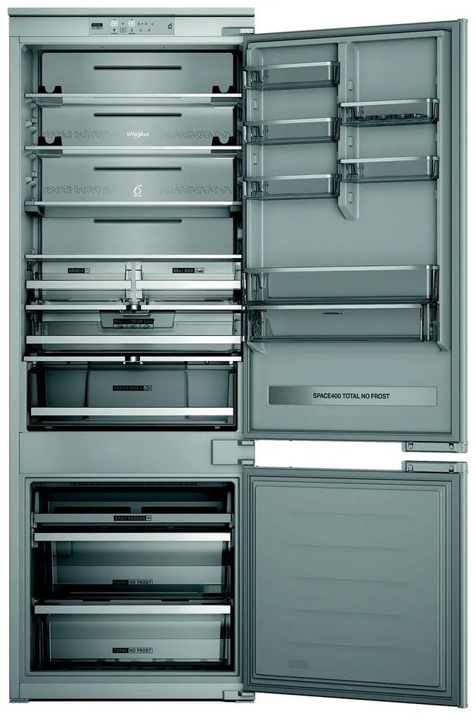 Whirlpool WH SP70 T262 P Εντοιχιζόμενος Ψυγειοκαταψύκτης 394lt Total NoFrost Υ193.5xΠ69xΒ55.1εκ. Inox