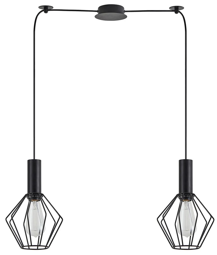 Φωτιστικό Οροφής Δίφωτο Homelighting 77-8529 Black