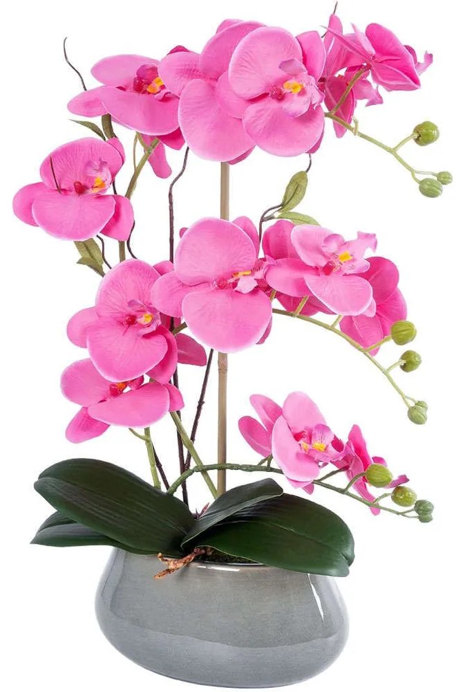 Τεχνητό Φυτό Σε Κασπώ Orchid 21121 Φ29x43cm Pink GloboStar Clay,Fabric