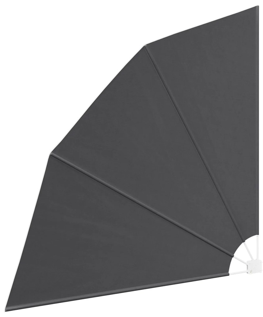 vidaXL Αδιάφανο σκίαστρο μπαλκονιού Μαύρο 210 x 210 cm ύφασμα