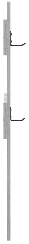 vidaXL Τοίχου Κρεμάστρα με αποθήκευση Γκρι sonoma 65 x 3 x 100 εκ.