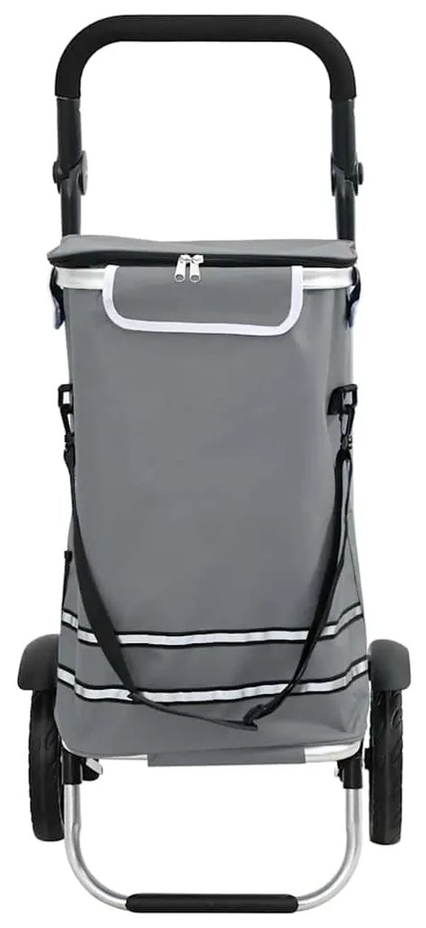 vidaXL Καρότσι Αγορών Γκρι 36.5 x 46.5 x 100.5 εκ Ύφασμα Oxford