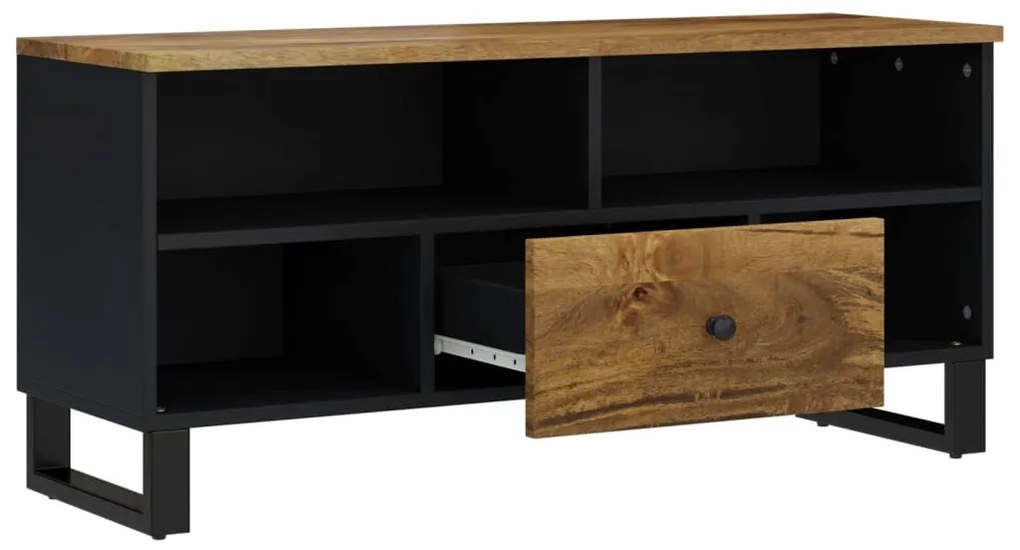 vidaXL Έπιπλο Τηλεόρασης 100x33x46 εκ. Μασίφ Ξύλο Μάνγκο &amp; Επεξ. Ξύλο
