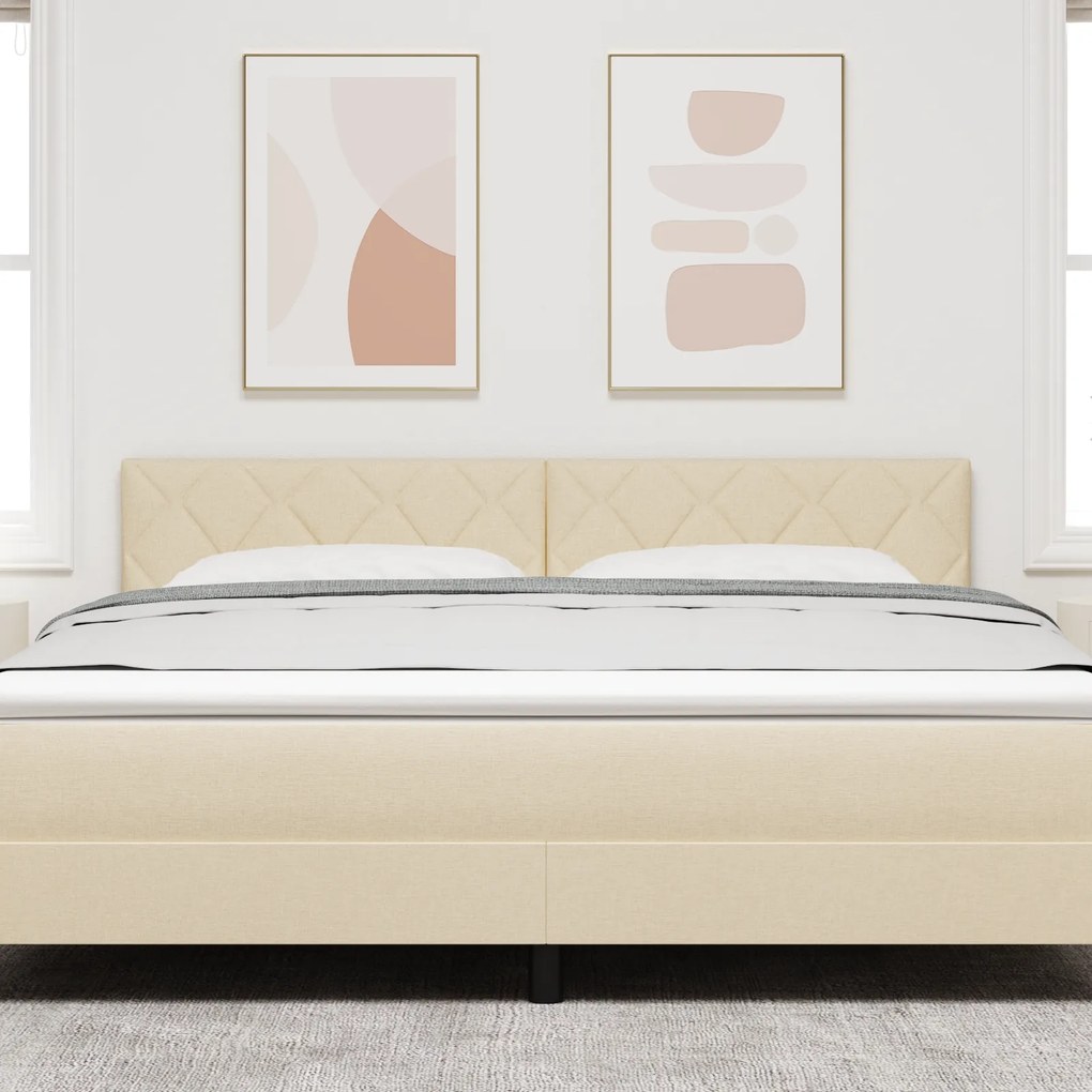 vidaXL Υφασμάτινο Κεφαλάρι Geometric με κεφαλάρι Κρεμ 180 cm ύφασμα