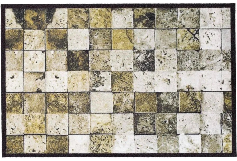 Πατάκι Εισόδου Mondial 043 Tiles 50X75cm Beige-Brown Sdim 50X75