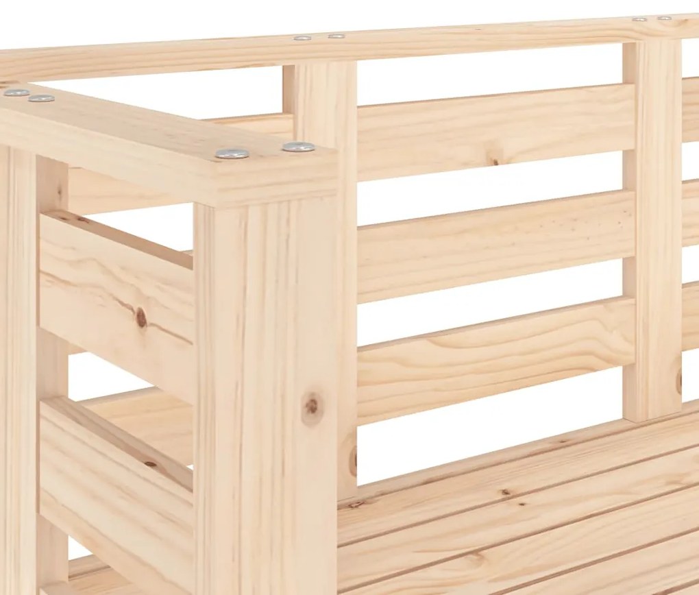 vidaXL Παγκάκι Κήπου 111,5 x 53 x 71 εκ. από Μασίφ Ξύλο Πεύκου