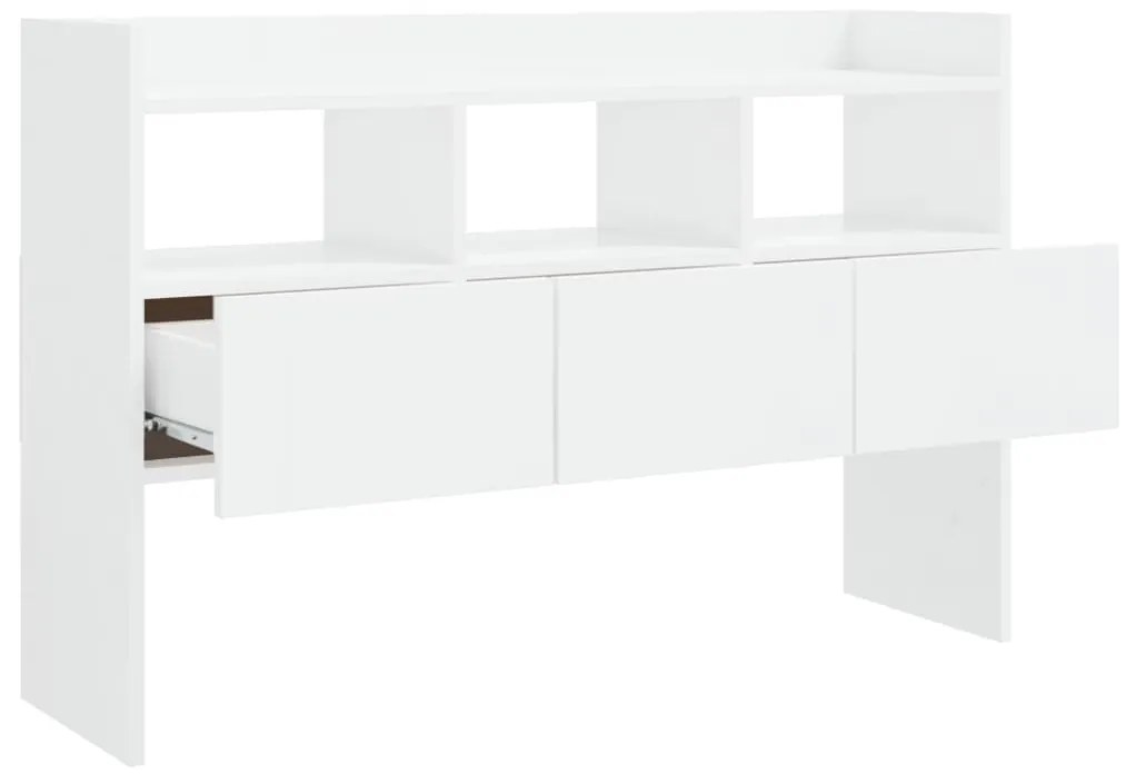 vidaXL Μπουφές Γυαλιστερό Λευκό 105 x 30 x 70 εκ. από Επεξ. Ξύλο