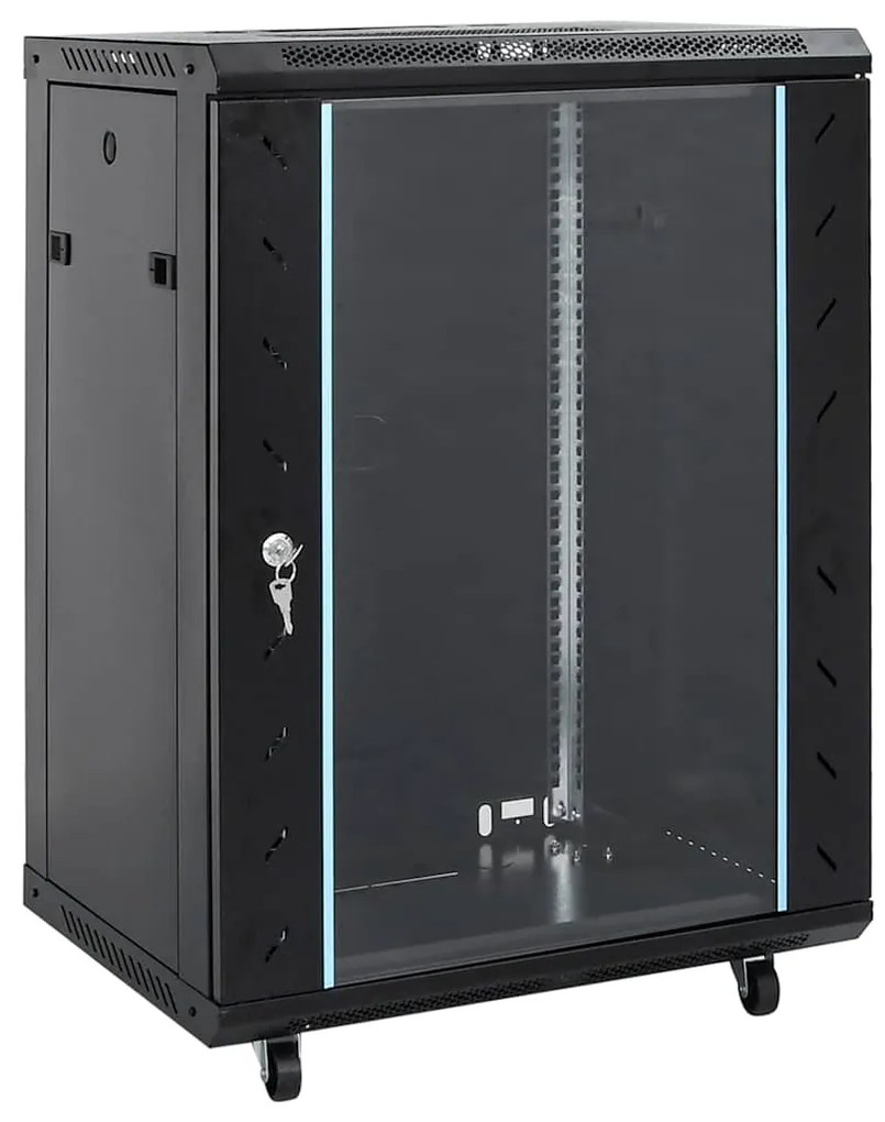 vidaXL Καμπίνα Δικτύου με Περιστ. Πόδια 15U 19" IP20 60x45x86 εκ.