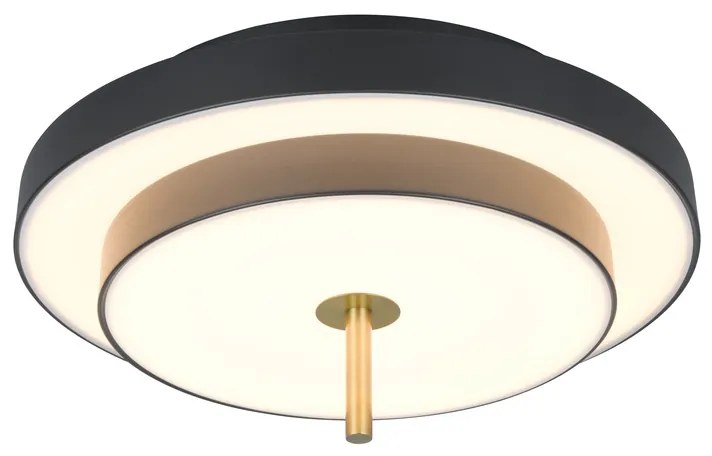 Φωτιστικό Οροφής Trio Lighting KEATON 640210180 Μαύρο Ματ (Black Mat) και Χρυσό Χρώμα (Gold Coloured) 2300+3000+4000K