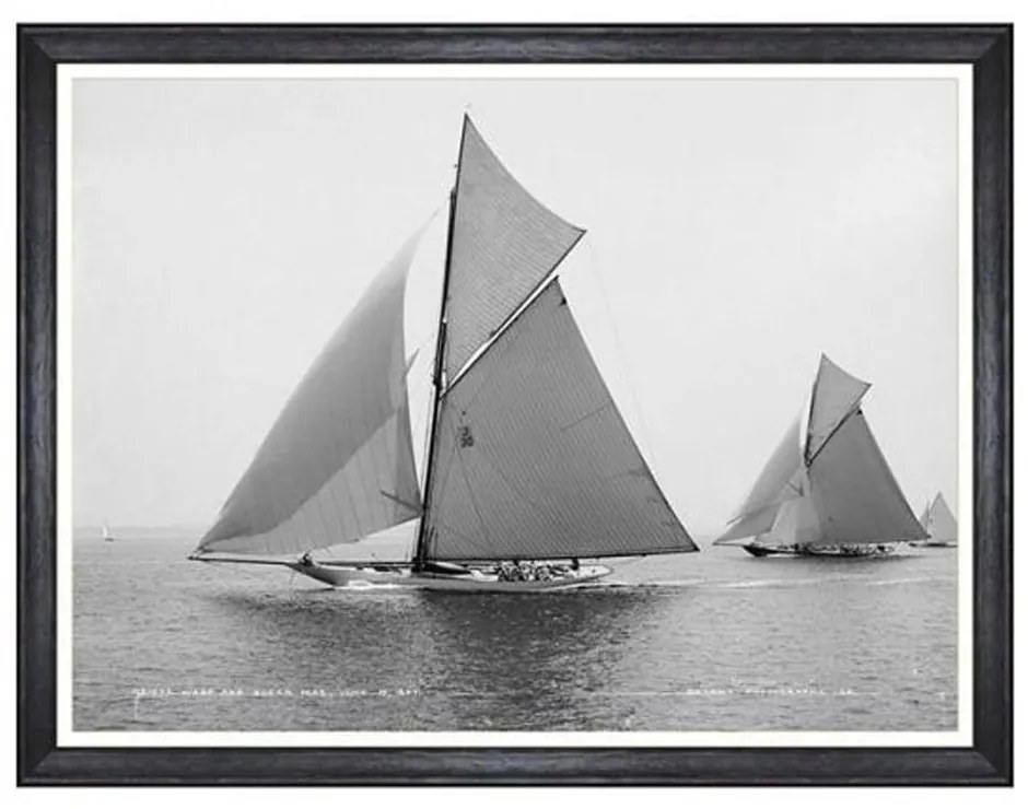 Κάδρο America’s Cup - Wasp And Queen Mab 1897 FA13188 80X60 MindTheGap Οριζόντιοι Ξύλο