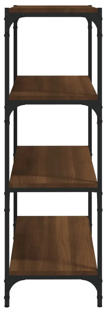 vidaXL Βιβλιοθήκη Καφέ Δρυς 60x33x100 εκ. Επεξεργασμένο Ξύλο &amp; Ατσάλι