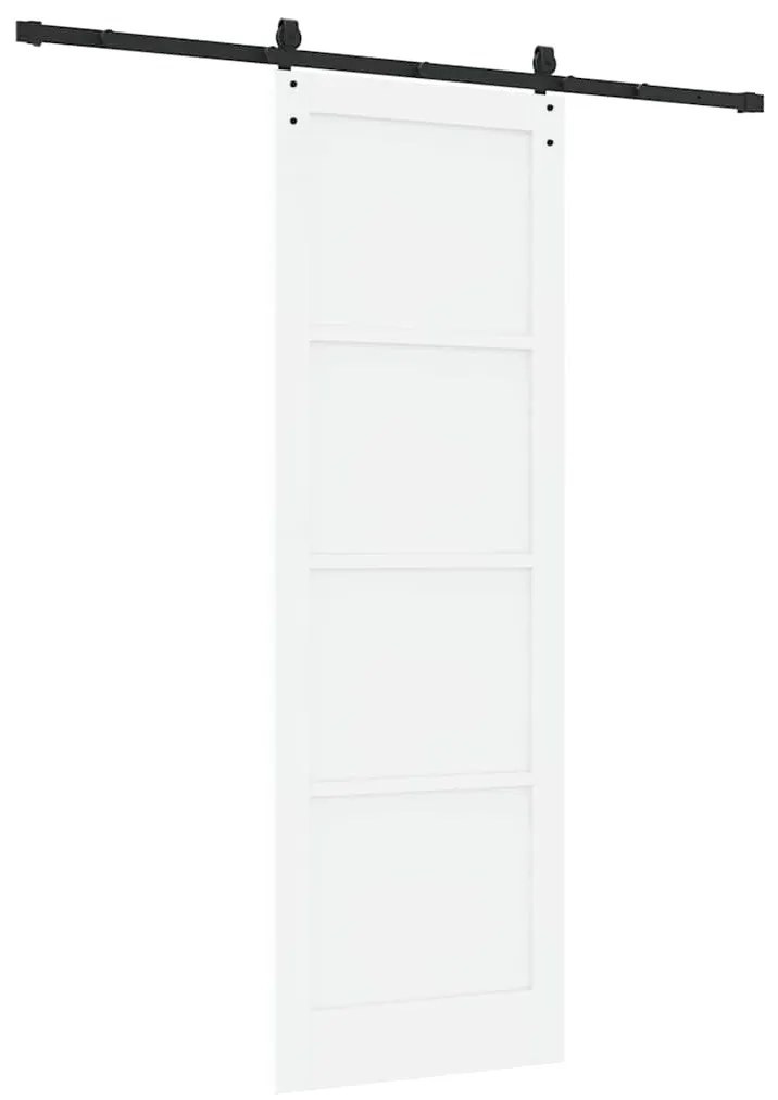 vidaXL Συρόμενη Πόρτα Λευκό και μαύρο 78 x 232 cm