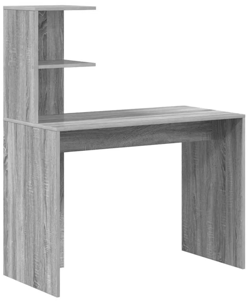 vidaXL Γραφείο Γκρι sonoma 102 x 50 x 124 εκ. Επεξεργασμένο ξύλο