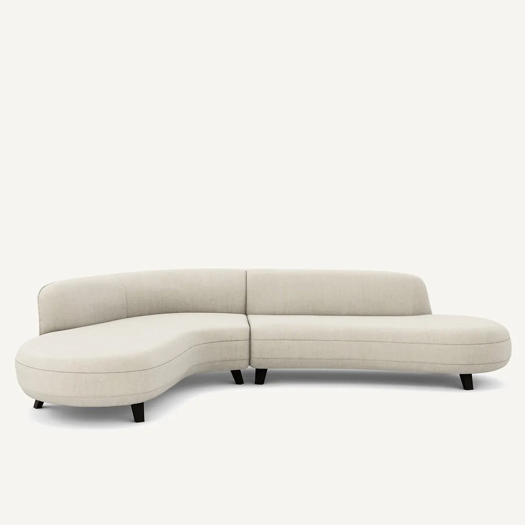 Γωνιακός καναπές από βαμβάκι λίνο - Rosebury design E.Gallina