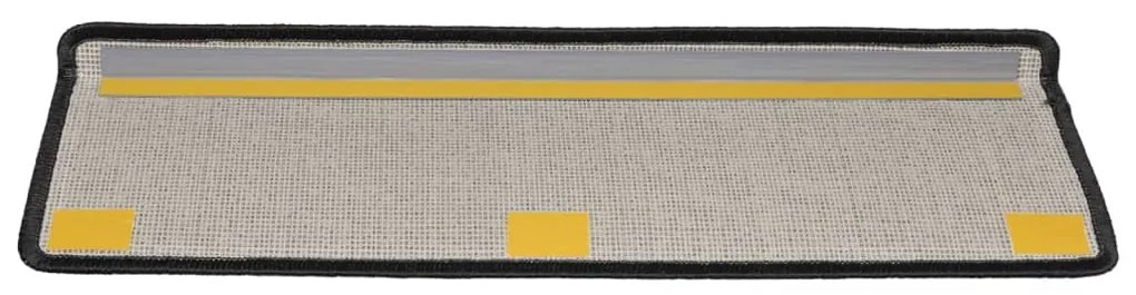 vidaXL Πατάκια Σκαλοπάτια 15 τεμ. Ανθρακί 65x21x4 εκ. με Ορθογώνια Άκρη