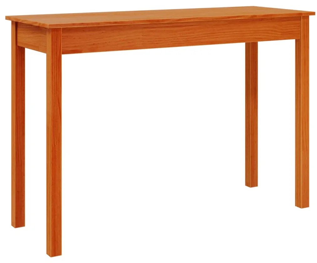 vidaXL Τραπέζι κονσόλα Καφέ Κεριού 110x40x75 εκ. Μασίφ Ξύλο Πεύκου