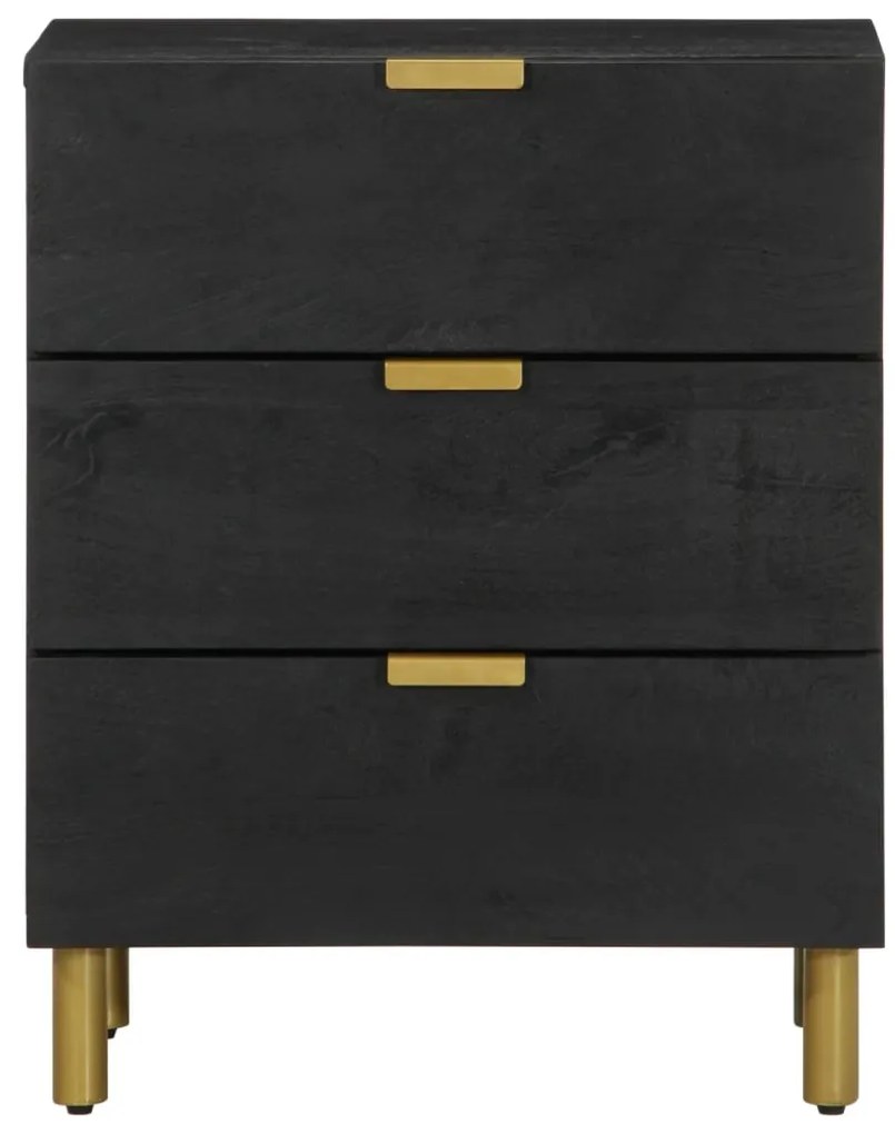 vidaXL Κομοδίνο Μαύρο 50x33x62 εκ. από Επεξεργασμένο Ξύλο