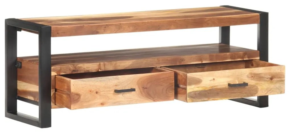 vidaXL Έπιπλο Τηλεόρασης 120x35x45 εκ Μασίφ Ξύλο με Φινίρισμα Sheesham